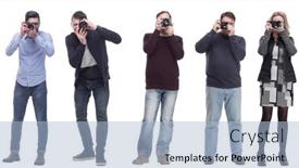  Presentation with group - Presentation having many-double-twelve-group-paparazzi background and a light blue colored foreground