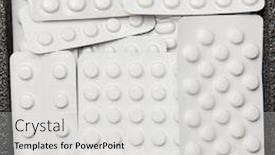  Presentation with drugs - Beautiful theme featuring many-drugs-in-white-packaging backdrop and a light gray colored foreground