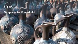  Presentation with spanish food and wine - Cool new theme with many earthenware jugs for wine backdrop and a ocean colored foreground