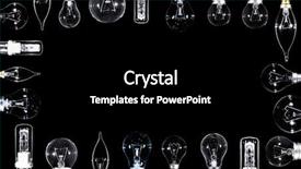  Presentation with lamps - Slides featuring many edison lamps over black background and a black colored foreground