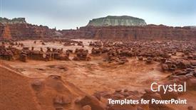  Presentation with sandstone - Presentation theme consisting of many-funny-figures-of-red background and a tawny brown colored foreground