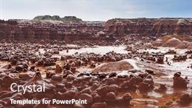  Presentation with sandstone - Slide deck having many-funny-figures-of-red background and a tawny brown colored foreground