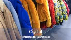  Presentation with church sale - Amazing presentation design having many fur coat for sale backdrop and a ocean colored foreground