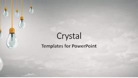  Presentation with light hanging - Slide deck featuring many glass light bulbs hanging background and a light gray colored foreground