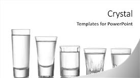  Presentation with vodka - PPT theme enhanced with many glass of vodka isolated background and a white colored foreground