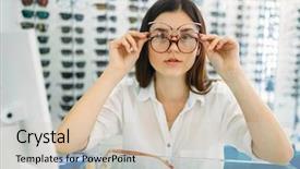  Presentation with glasses - Presentation consisting of many glasses at same time background and a soft green colored foreground