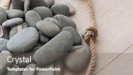  Presentation with hemp - PPT theme consisting of many-gray-pebbles-with-hemp background and a gray colored foreground