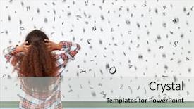  Presentation with dyslexia - Presentation design with many letters in elementary school background and a light gray colored foreground