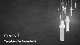  Presentation with light hanging - Cool new PPT layouts with many light bulbs on color backdrop and a  colored foreground