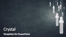  Presentation with light bulbs - Presentation theme consisting of many light bulbs on color background and a  colored foreground