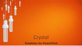  Presentation with light hanging - Slide set with many light bulbs on color background hanging from above background and a gold colored foreground