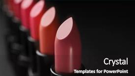 Presentation with lipstick - Presentation enhanced with many lipsticks on dark background background and a black colored foreground