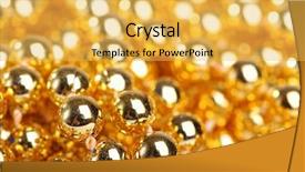  Presentation with golden - Cool new presentation design with many-little-golden-balls backdrop and a yellow colored foreground