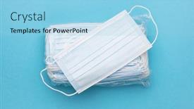  Presentation with surgical - Amazing presentation having many-medical-protective-masks backdrop and a light blue colored foreground