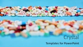  Presentation with medications - Presentation theme with many-medicine-medications-with-colorful background and a light blue colored foreground