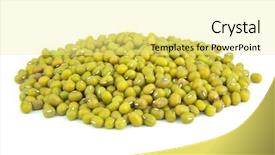  Presentation with eat - Presentation design consisting of many mung beans for eat background and a blonde colored foreground