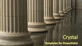  Presentation with greek column - PPT layouts featuring many old greek columns background and a tawny brown colored foreground