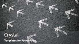  Presentation with directional - Amazing slide deck having many options - directional arrows painted backdrop and a dark gray colored foreground
