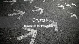  Presentation with directional - PPT layouts consisting of many options - directional arrows painted background and a gray colored foreground