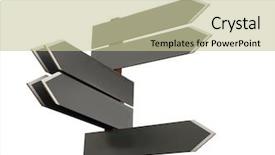  Presentation with empty - Audience pleasing PPT theme consisting of many options - empty signpost pointing in various backdrop and a mint green colored foreground