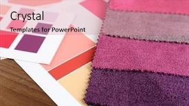  Presentation with tissue - Slide deck having many options - scraps of colored tissue background and a coral colored foreground