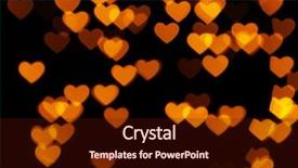  Presentation with hearts - Presentation theme enhanced with many-orange-hearts-on-black background and a wine colored foreground