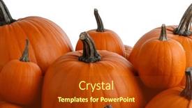  Presentation with halloween frame - PPT layouts featuring many-orange-pumpkins-frame-isolated and a tawny brown colored foreground