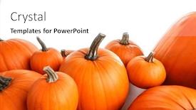  Presentation with halloween frame - Slide deck having many-orange-pumpkins-frame-isolated and a white colored foreground