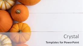  Presentation with halloween - Cool new slide set with many-orange-pumpkins-on-white backdrop and a sky blue colored foreground