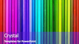  Presentation with color pencils - Beautiful PPT layouts featuring many pencils in rainbow color backdrop and a royal blue colored foreground