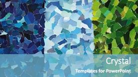  Presentation with green paper texture - Theme featuring many pieces of torn paper background and a light blue colored foreground