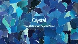 Presentation with dark blue - PPT theme consisting of many pieces of torn paper background and a ocean colored foreground