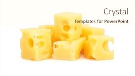  Presentation with white cheese - PPT theme having many-pieceses-of-cheese-isolated background and a cream colored foreground