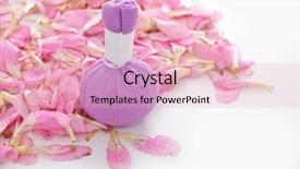  Presentation with flame - Theme enhanced with many pink tropical petals background background and a lemonade colored foreground