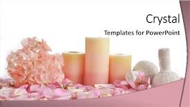  Presentation with hydrangea - Cool new presentation with many pink tropical petals background backdrop and a white colored foreground