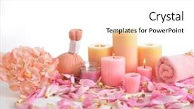  Presentation with hydrangea - Beautiful slide set featuring many pink tropical petals backdrop and a white colored foreground