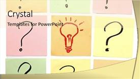  Presentation with questions - Slides consisting of many questions with one lightbulb background and a  colored foreground