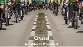  Presentation with racing - Slide set consisting of many racing bikes a group background and a gray colored foreground