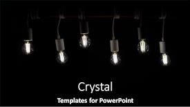  Presentation with lamps - Theme having many-retro-led-lamps-hanging background and a black colored foreground