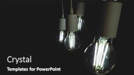  Presentation with lamps - PPT layouts having many-retro-led-lamps-hanging background and a black colored foreground