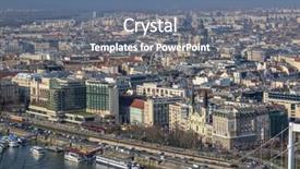  Presentation with budapest - Theme having many roofs of historic building background and a seafoam green colored foreground