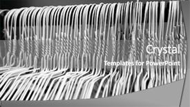  Presentation with closet - Colorful presentation design enhanced with many several metal wire hangers on pole for hanging clothing in closet storage backdrop and a gray colored foreground
