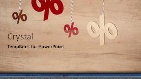  Presentation with winter walk by stream - Colorful slides enhanced with many-sign-percents-hanging backdrop and a coral colored foreground