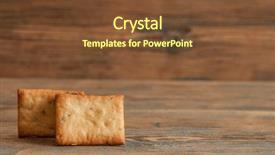  Presentation with dried food - Presentation theme featuring many small dried rusks bread background and a tawny brown colored foreground