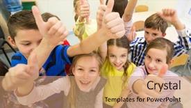  Presentation with school professional learning community - Audience pleasing PPT theme consisting of many small groups - education elementary school learning gesture backdrop and a coral colored foreground