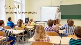  Presentation with school professional learning community - Slide deck consisting of many small groups - education elementary school learning background and a soft green colored foreground