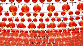  Presentation with lanterns - PPT theme having many-traditional-red-lanterns-during background and a red colored foreground