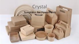  Presentation with food white - PPT layouts enhanced with many-various-take-out-food background and a coral colored foreground