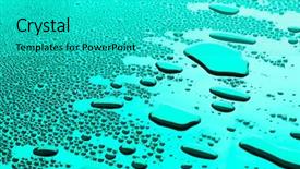  Presentation with many bubbles in water close - PPT layouts enhanced with many water drops for background background and a cyan colored foreground