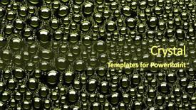  Presentation with water droplet drops on plant - Cool new slide deck with many water drops for background backdrop and a  colored foreground